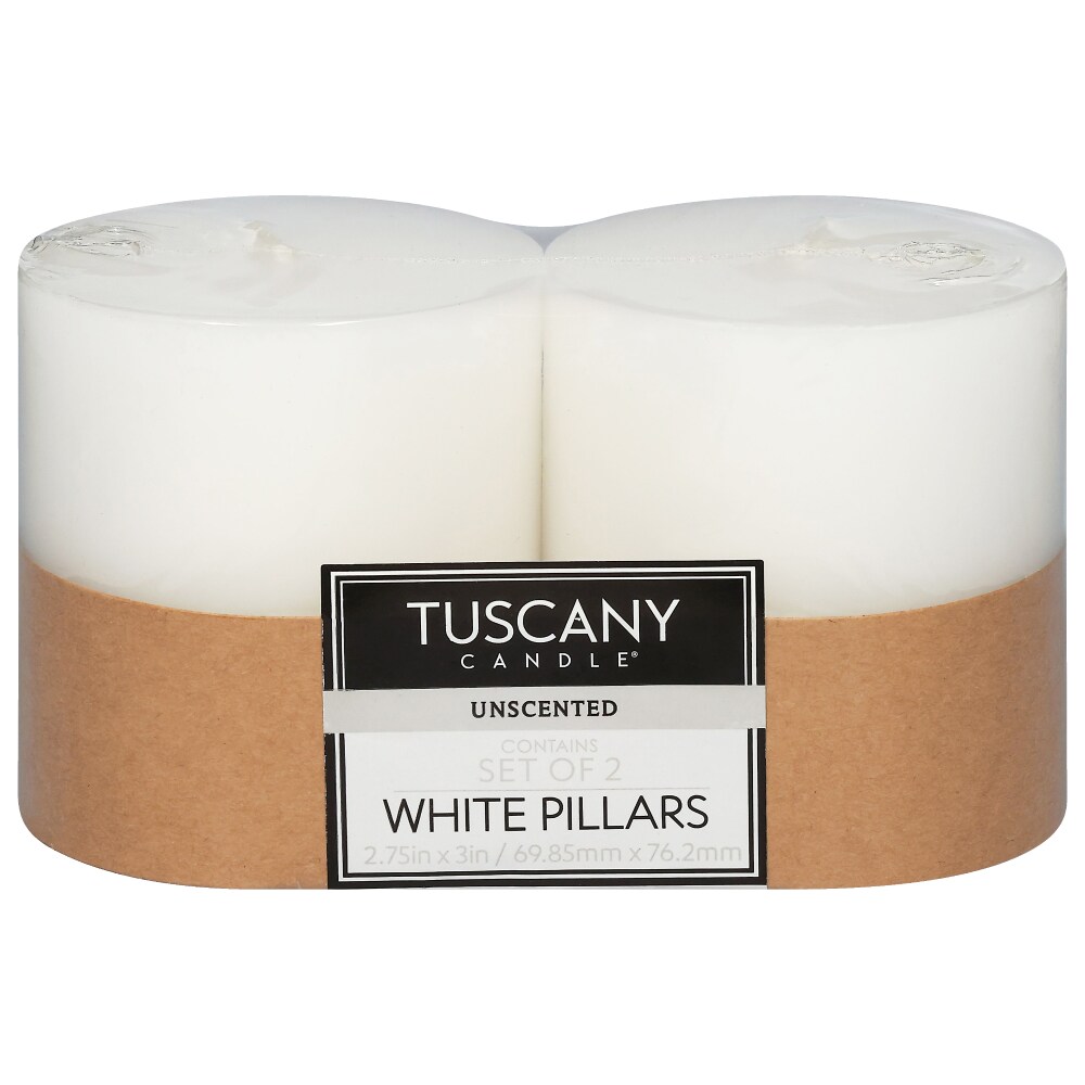 Tuscany Candle® White Pillar Jar Candles