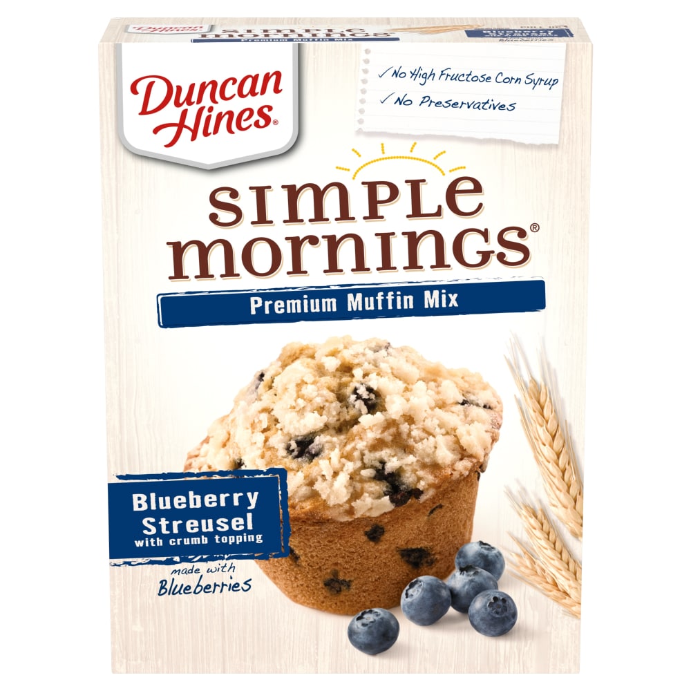 Duncan Hines Simple Mornings Blueberry Streusel Premium Muffin Mix
