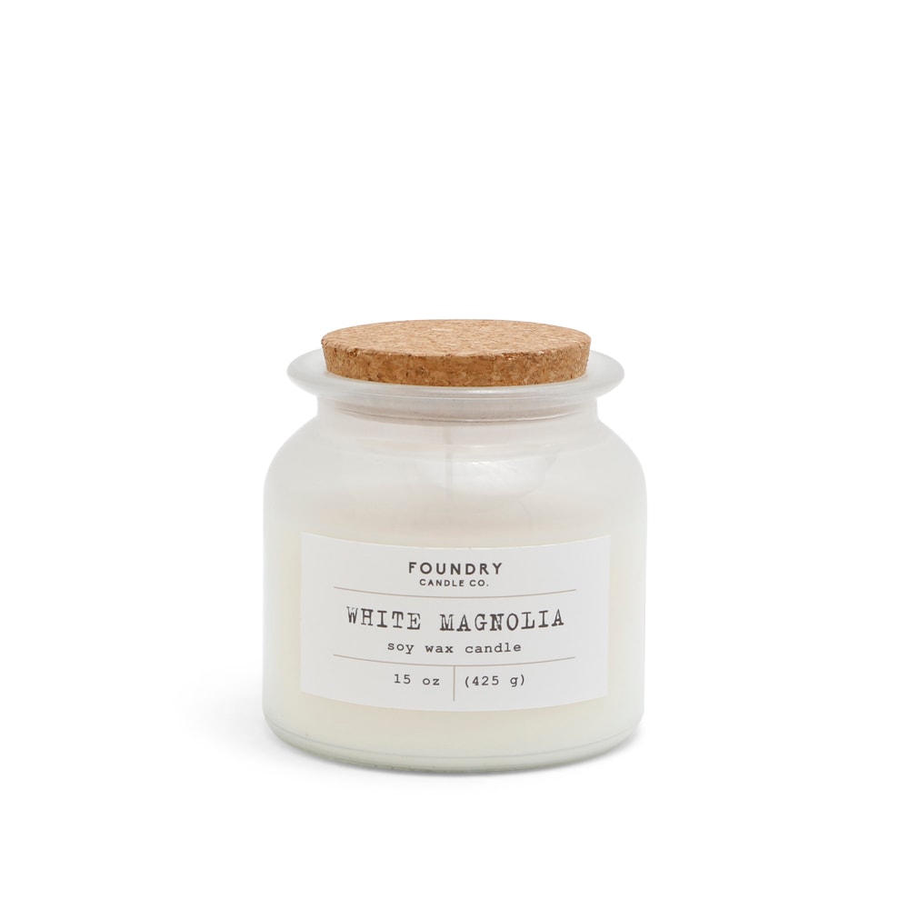 Foundry Candle Co. White Magnolia Soy Wax Candle – Cream