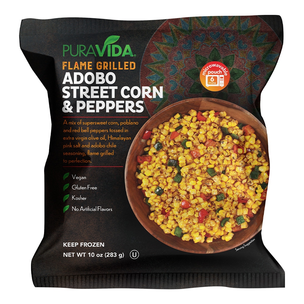 Pura Vida Flame Grilled Adobo Street Corn and Peppers