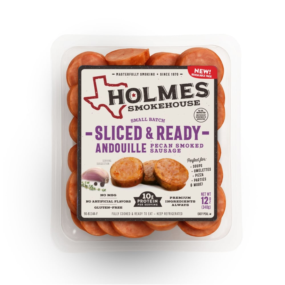 Holmes Smokehouse Sliced & Ready Pecan Smoked Andouille Sausage 12 oz