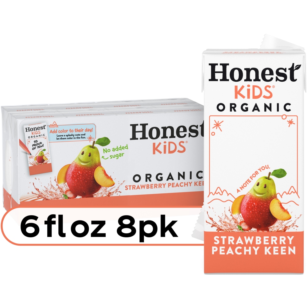 Honest Kids® Strawberry Peachy Keen Organic Juice Drink Cartons