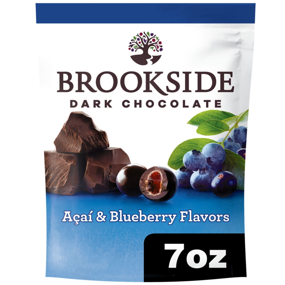 BROOKSIDE Dark Chocolate Acai and Blueberry Flavored Snacking Chocolate Bag