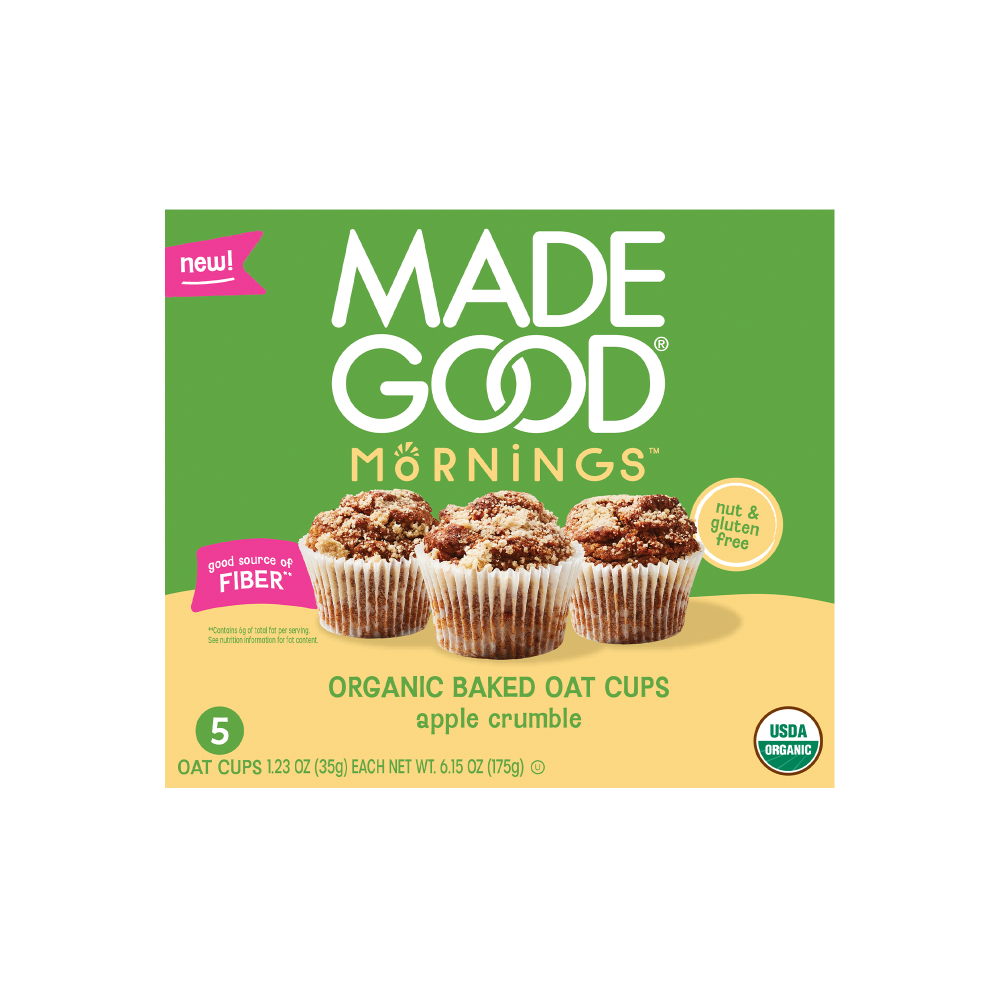 MadeGood® Mornings™ Apple Crumble Organic Baked Oat Cups