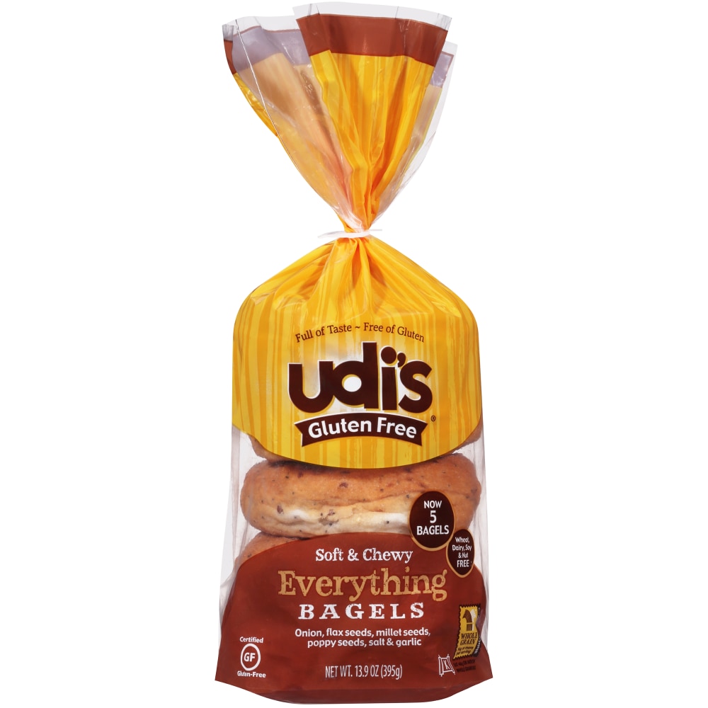 Udi’s Gluten Free Soft & Chewy Everything Bagels