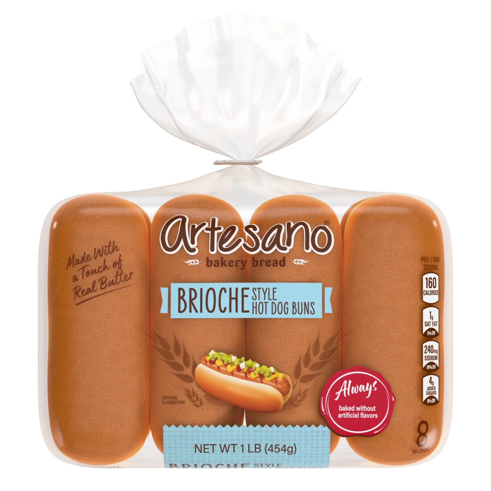 Artesano® Brioche Hot Dog Buns