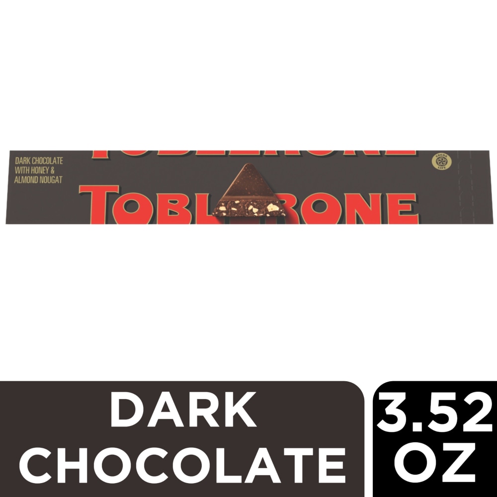 TOBLERONE Dark Chocolate Bar with Honey and Almond Nougat