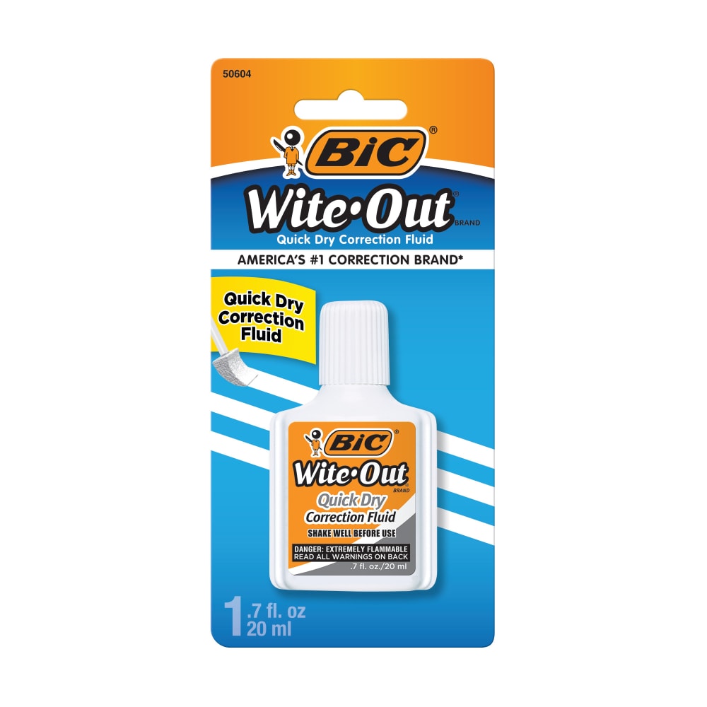BIC Wite-Out Quick Dry Correction Fluid, 1-Count Pack