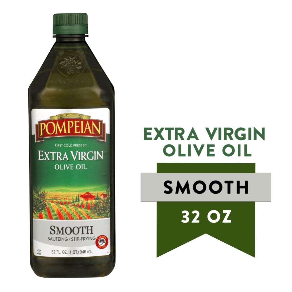 Pompeian Smooth Extra Virgin Olive Oil – 32 fl oz