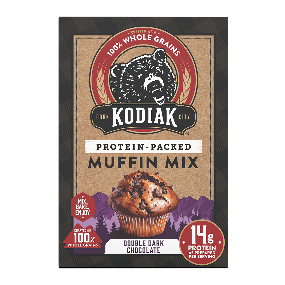 Kodiak® Protein-Packed Double Dark Chocolate Muffin Mix with 14g Protein