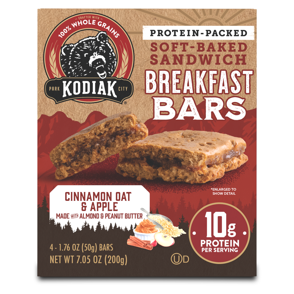 Kodiak® Protein-Packed Cinnamon Oat and Apple Breakfast Bars