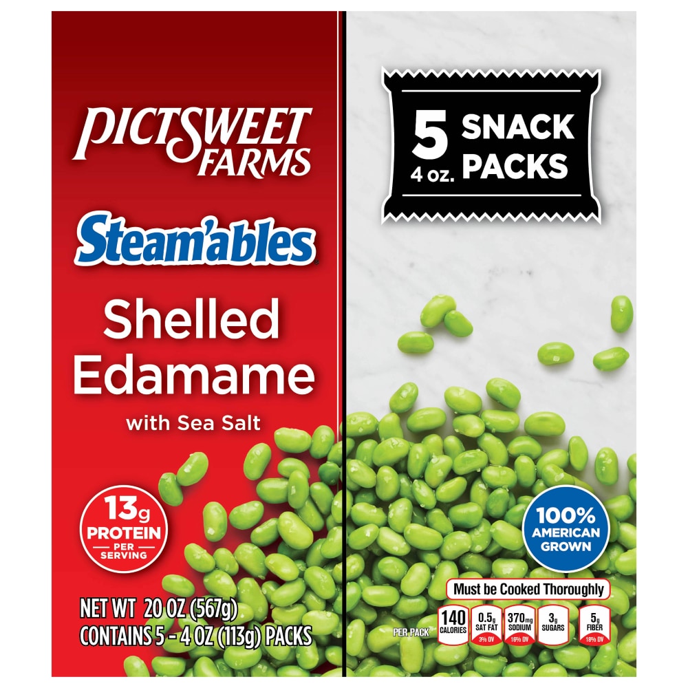 Pictsweet Farms® Steam’ables® Shelled Edamame with Sea Salt Packs