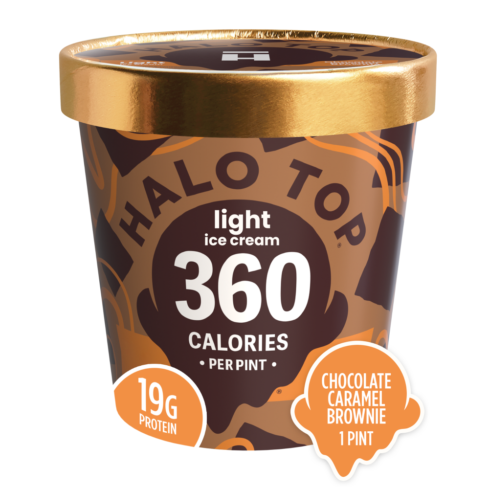 Halo Top Chocolate Caramel Brownie Light Ice Cream
