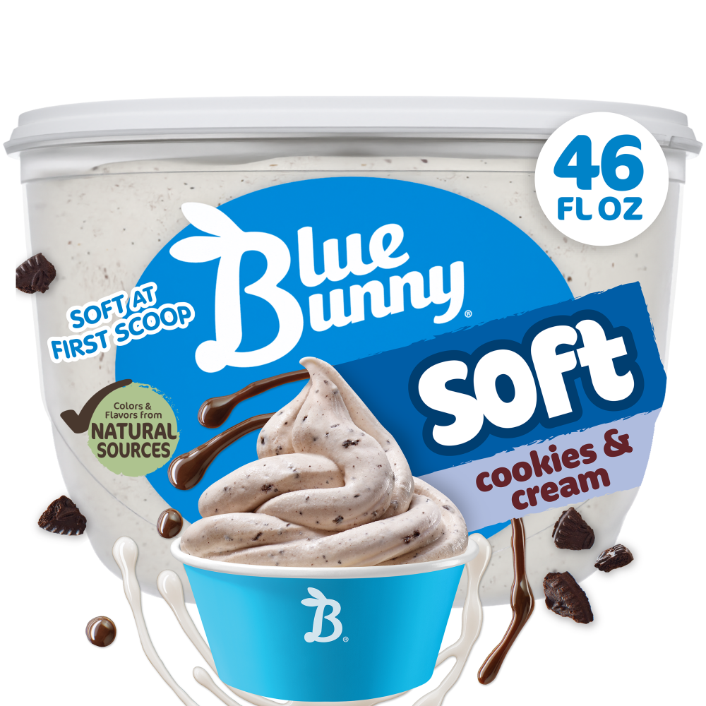 Blue Bunny Soft Cookies and Cream Frozen Dairy Dessert