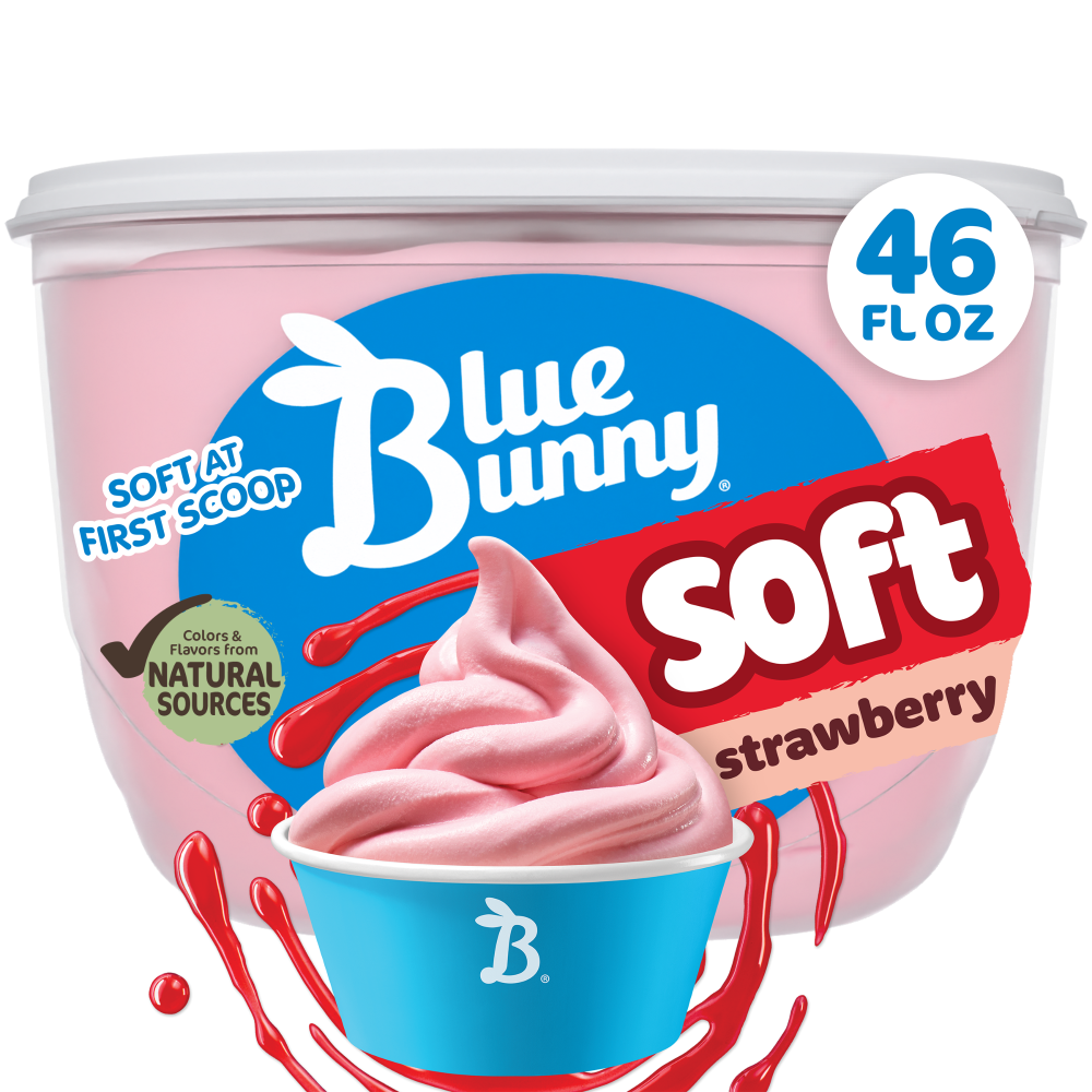 Blue Bunny Soft Strawberry Flavored Frozen Dairy Dessert