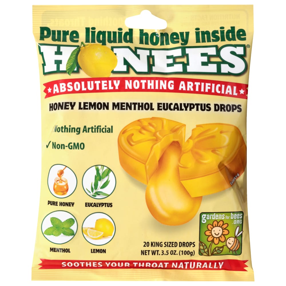 Honees® Honey Lemon Menthol Eucalyptus Drops