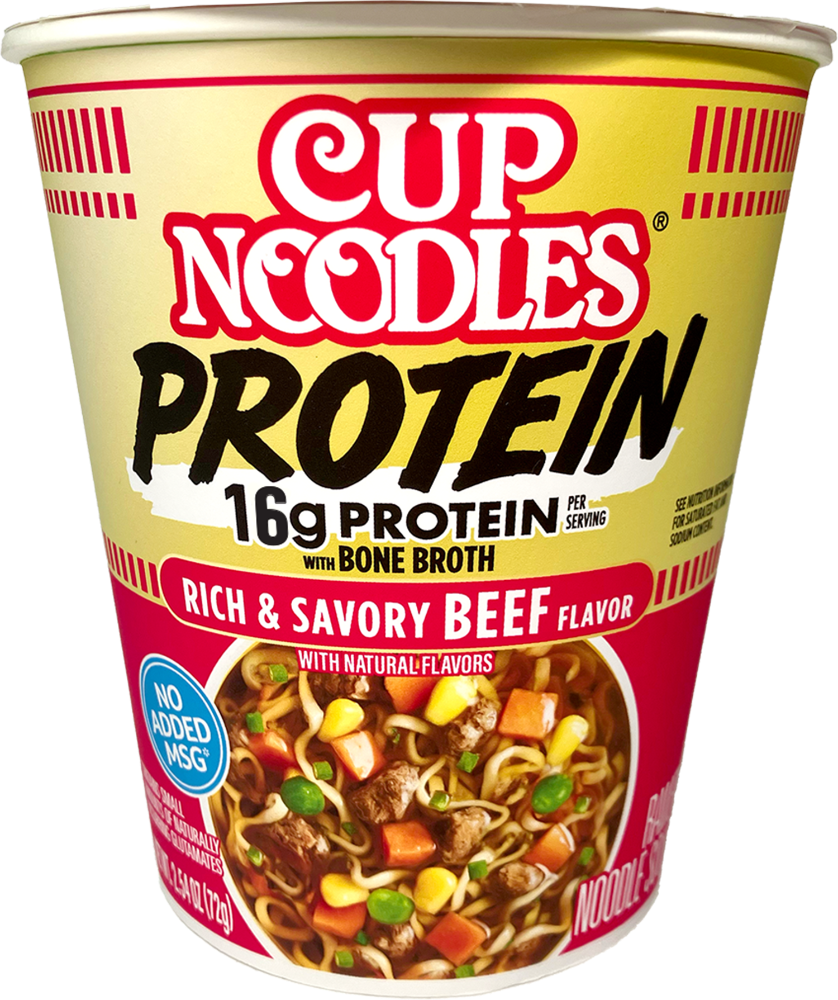 Nissin Cup Noodles Protein Rich & Savory Beef