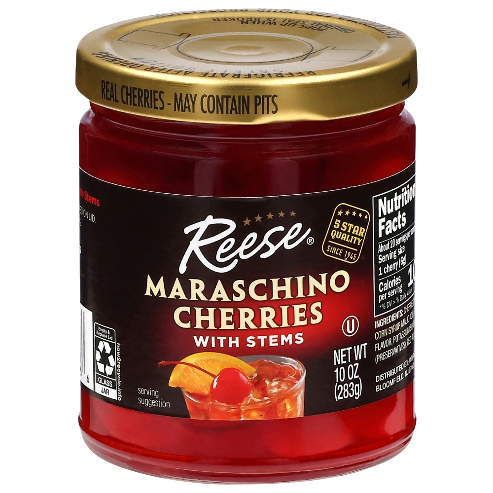 Reese® Red Maraschino Cherries With Stem