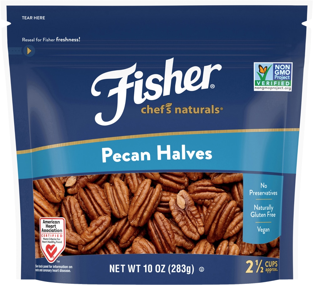Fisher Unsalted Pecan Halves