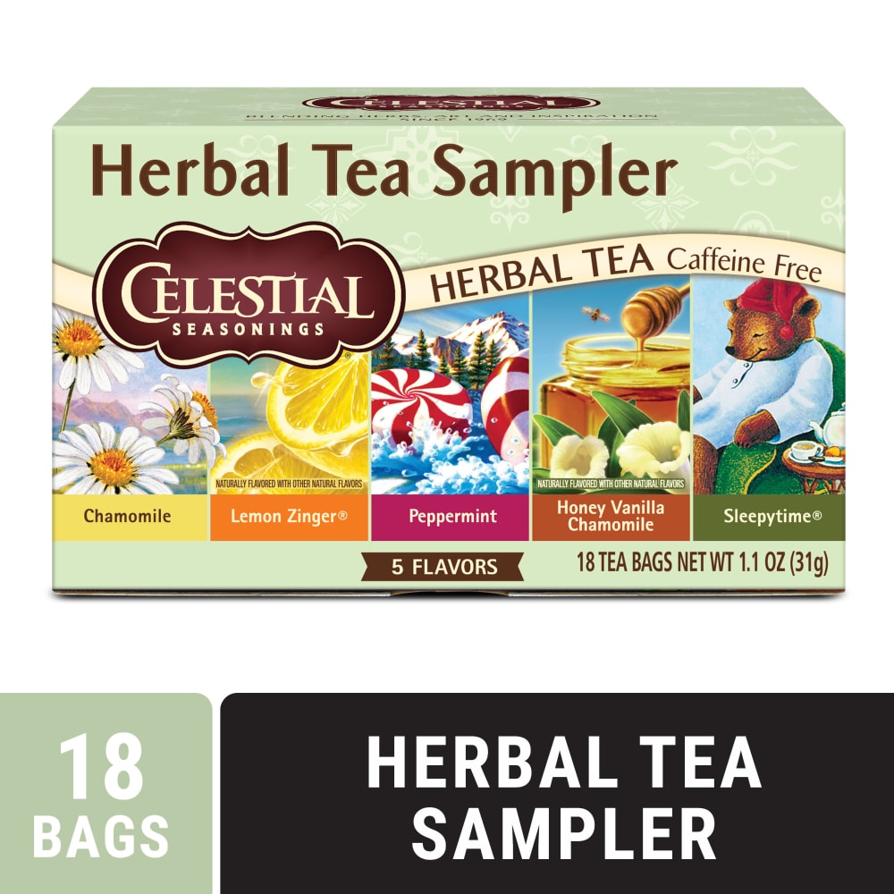 Celestial Seasonings Caffeine Free Herbal Tea Sampler Pack