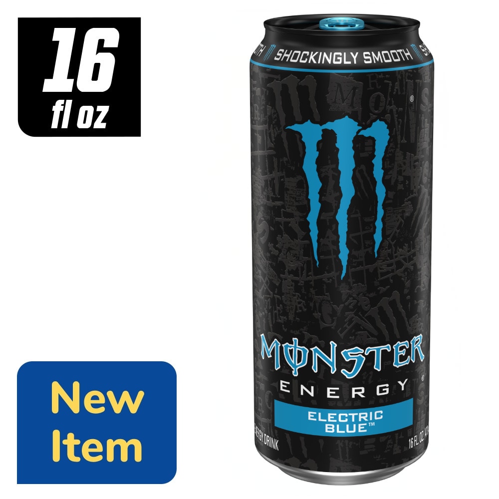 Monster Electric Blue Energy Drink Can