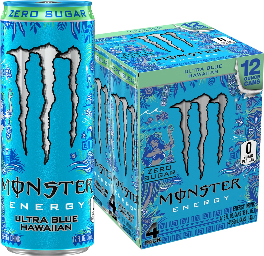 Monster Energy Ultra Blue Hawaiian 6/4/12oz