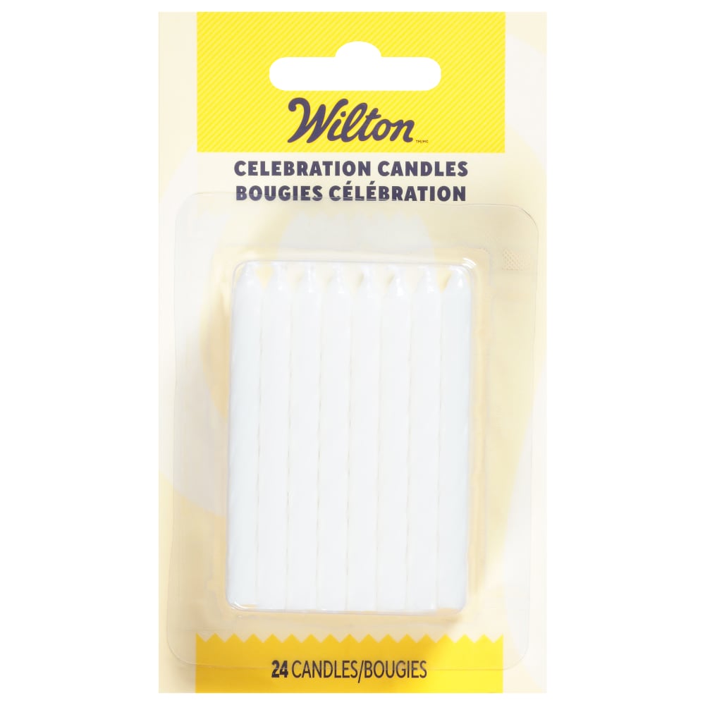 Wilton™ Birthday Candles White Striped Spirals