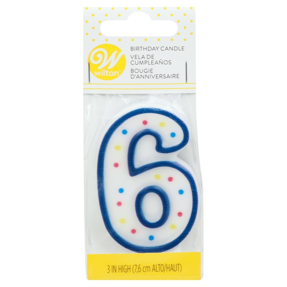 Wilton Numeral 6 Birthday Candle