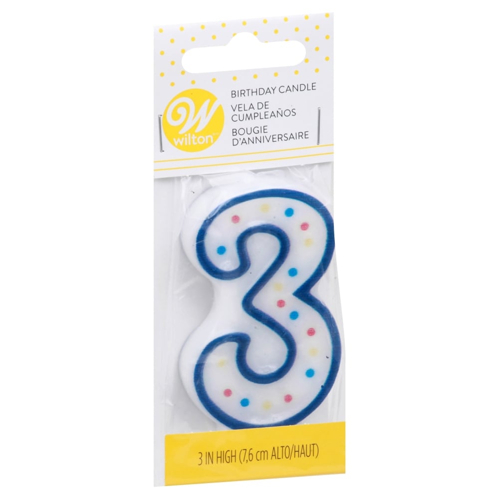 Wilton Numeral 3 Birthday Candle
