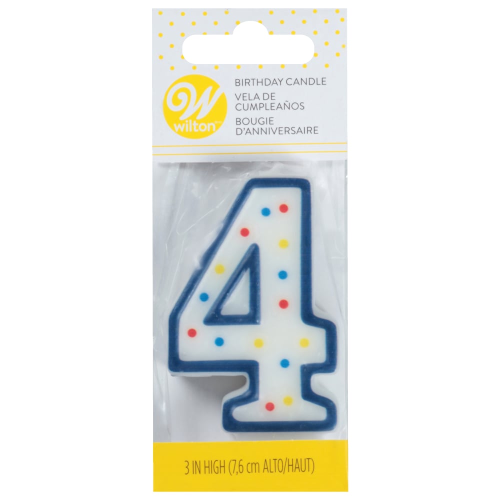 Wilton Numeral 4 Birthday Candle