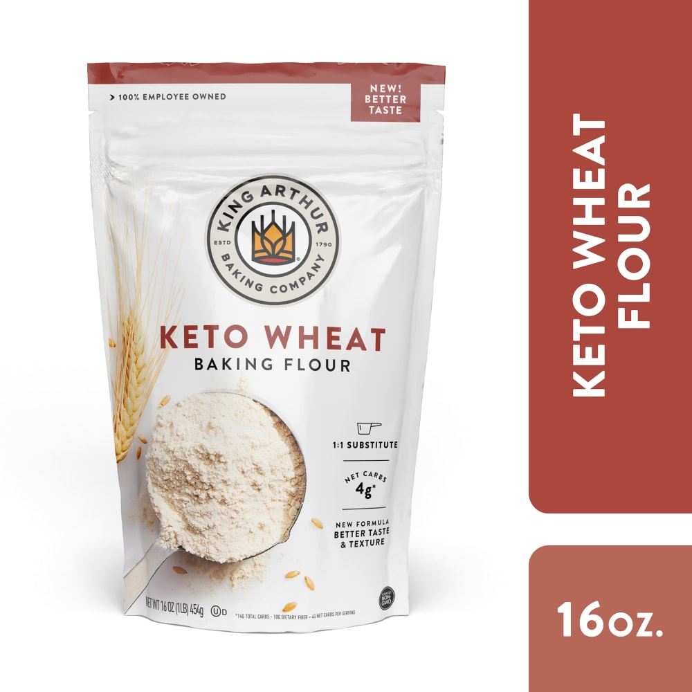 King Arthur Keto Wheat Baking Flour, Non-GMO Project Verified, 1-to-1 Substitute All-Purpose Flour