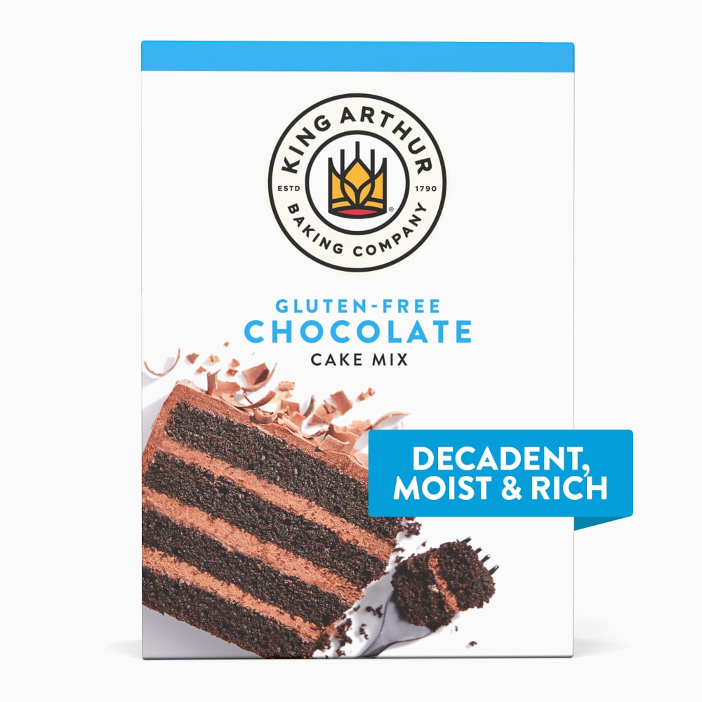 King Arthur Gluten-Free Chocolate Cake Mix, Non-GMO Project Verified, Certified Kosher, Non-Dairy