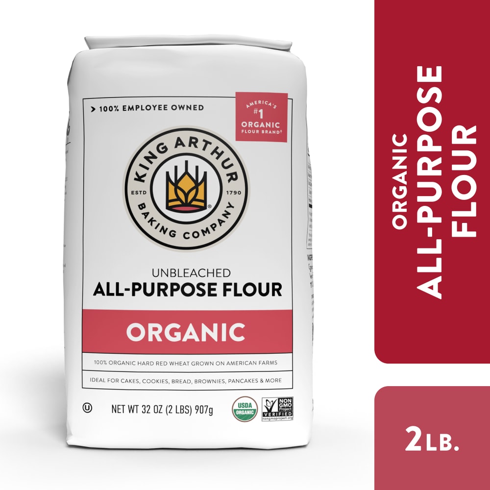 King Arthur, 100% Organic All-Purpose Flour Unbleached, Non-GMO Project Verified, No Preservatives