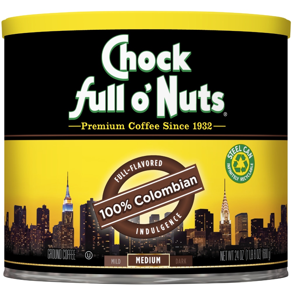 Chock Full O’Nuts® 100% Colombian Medium Roast Ground Coffee