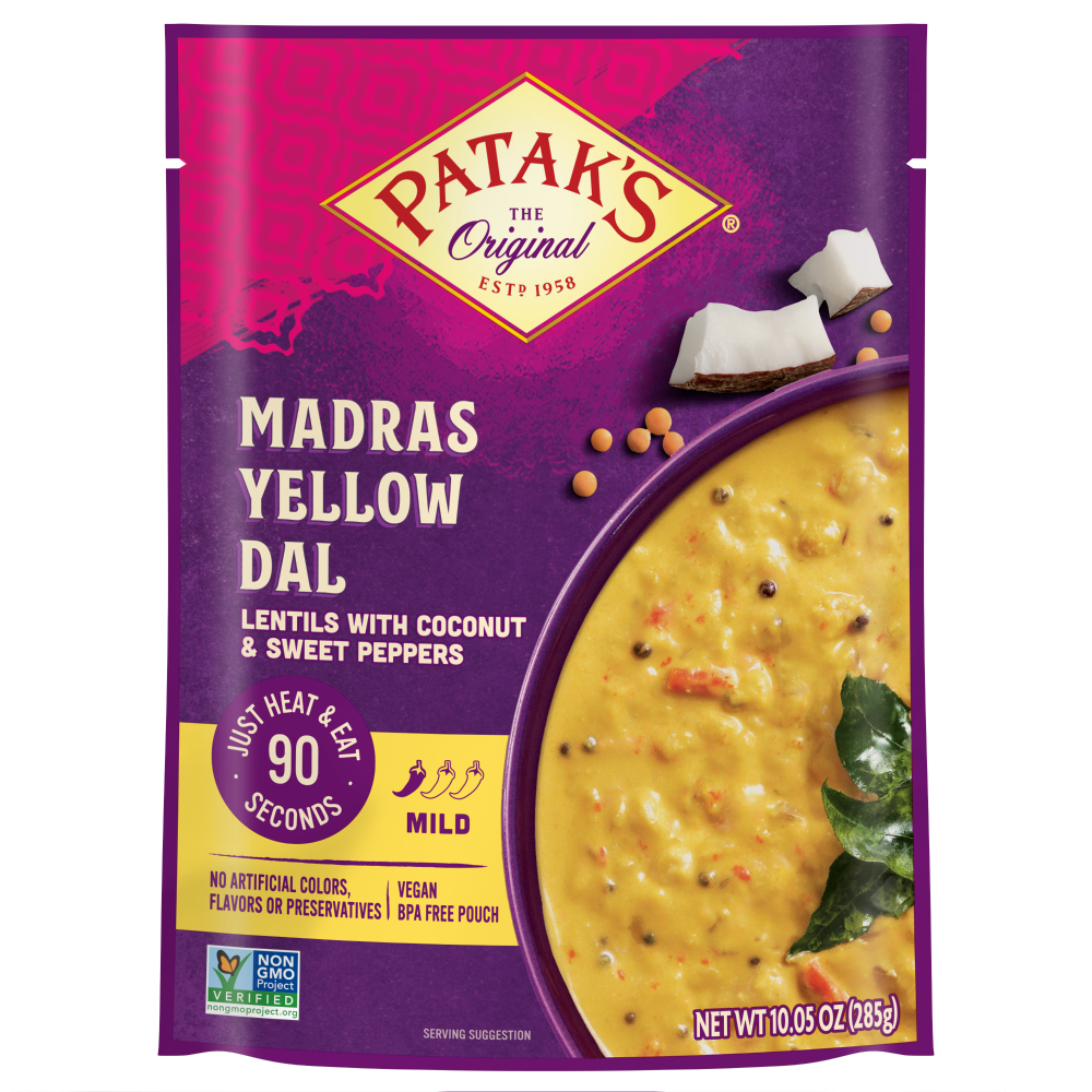 Patak’s® Madras Yellow Dal Meal Lentils with Coconut & Sweet Peppers – Mild
