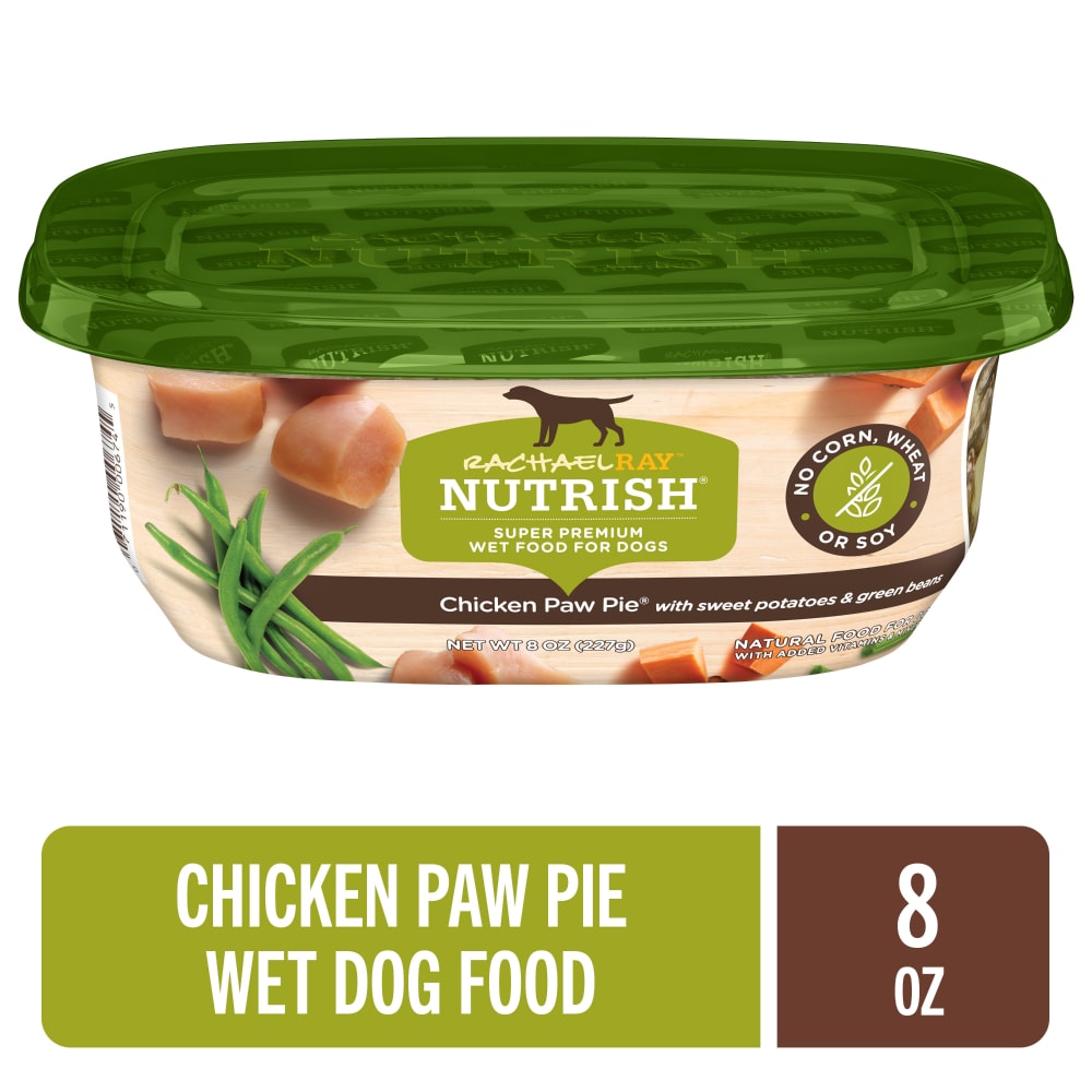 Rachael Ray Nutrish Wet Dog Food, Chicken Paw Pie Recipe, 8 oz. Tub