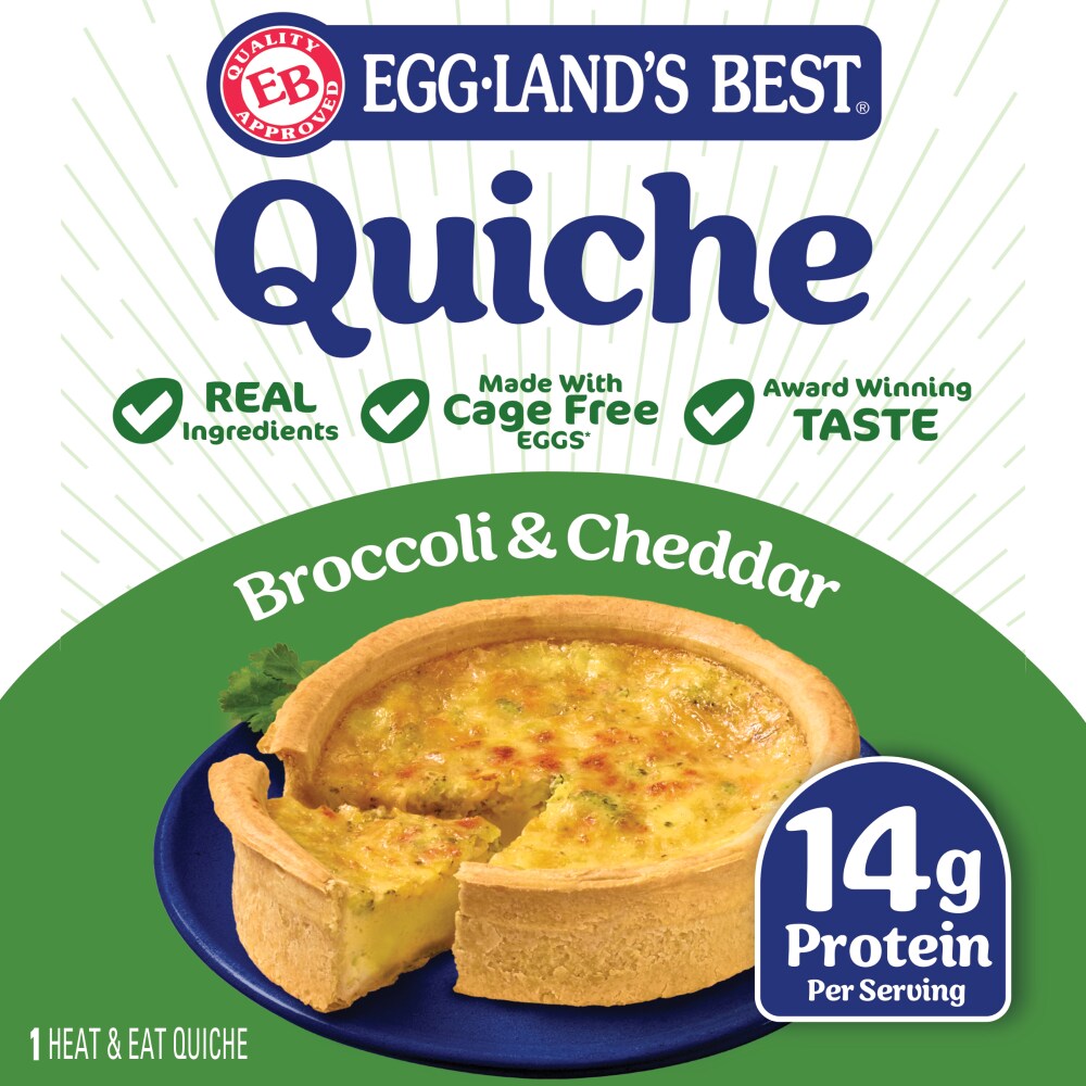 Eggland’s Best Broccoli & Cheddar Frozen Quiche, 1 Count