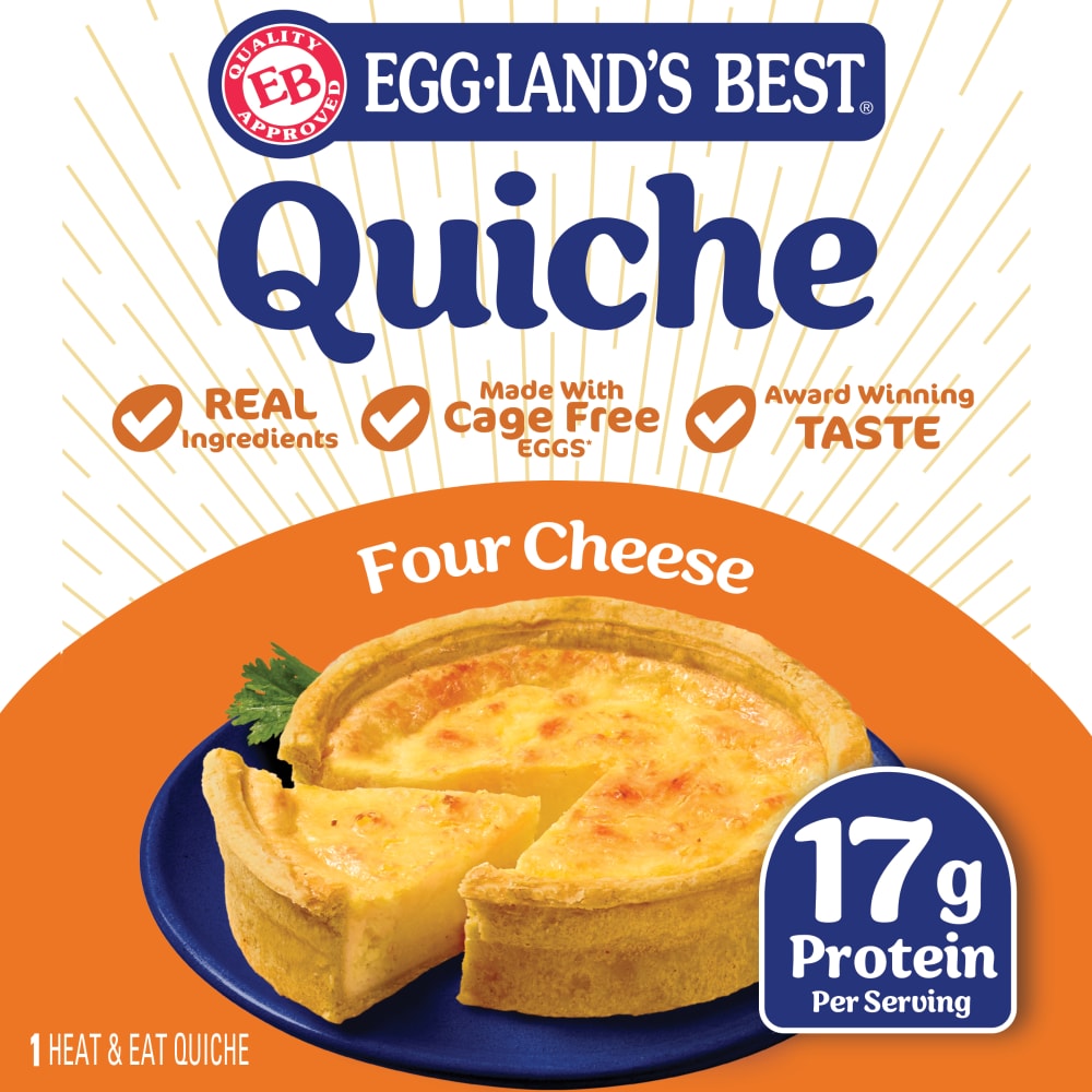 Eggland’s Best Four Cheese Frozen Quiche, 1 Count