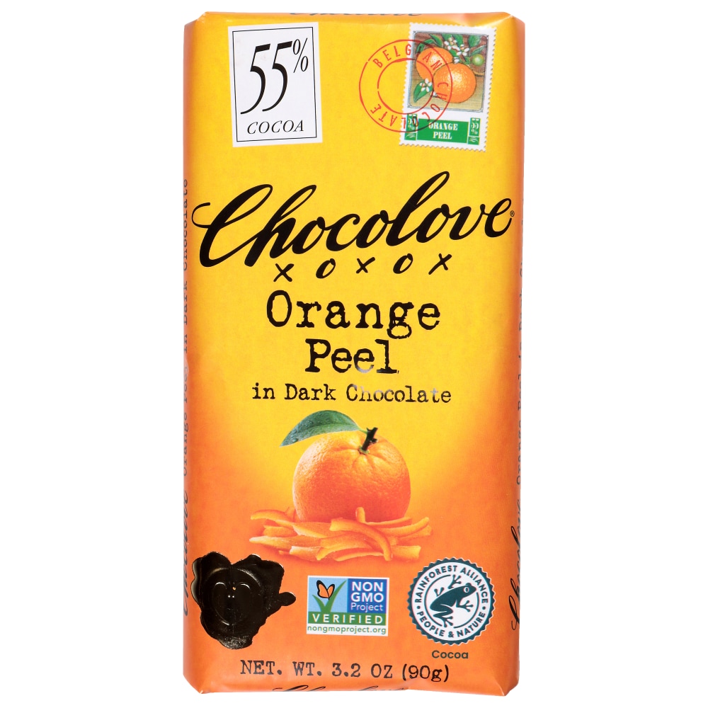 Chocolove Orange Peel in Dark Chocolate Bar