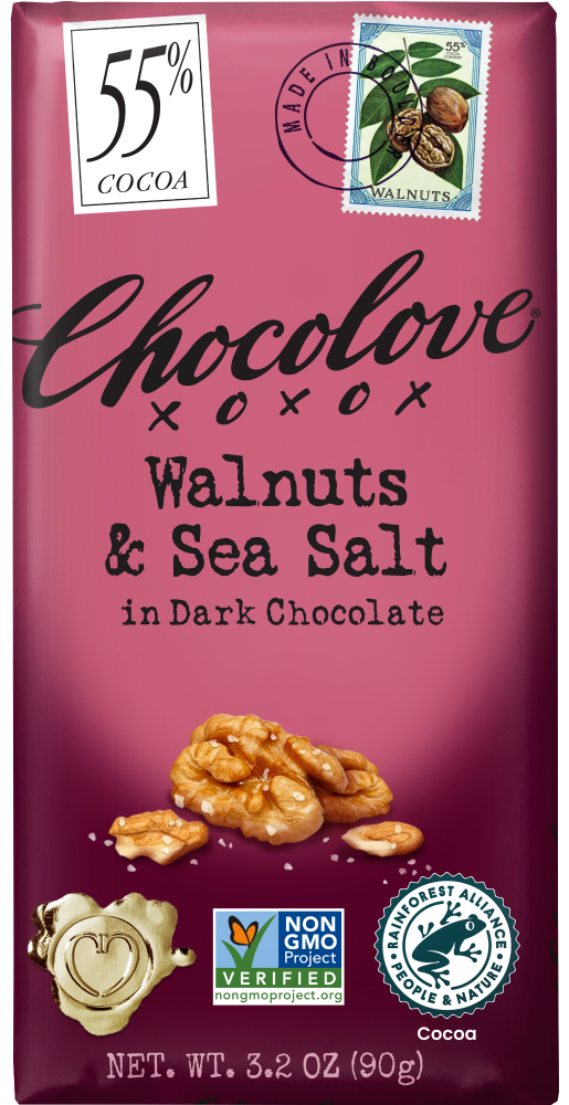Chocolove® Walnuts & Sea Salt in Dark Chocolate Bar