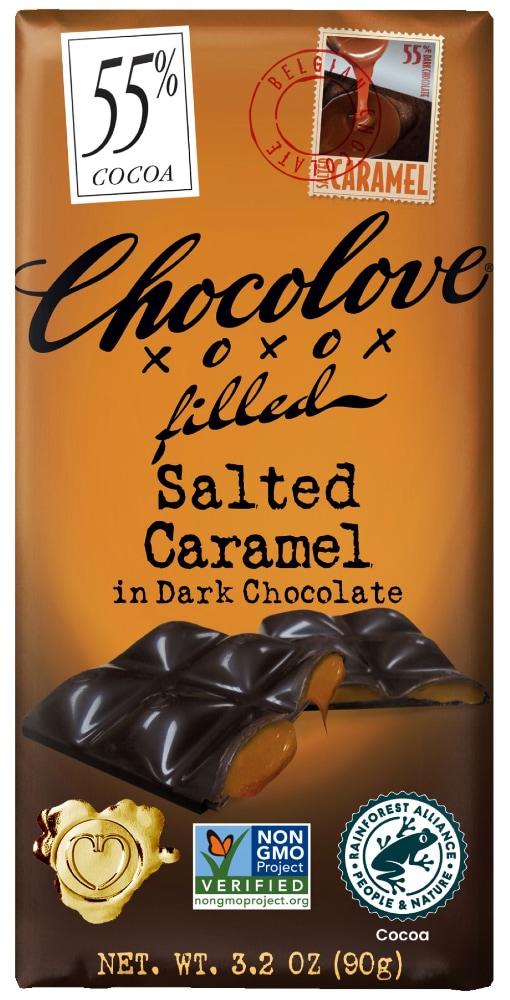 Chocolove® filled Salted Caramel in Dark Chocolate