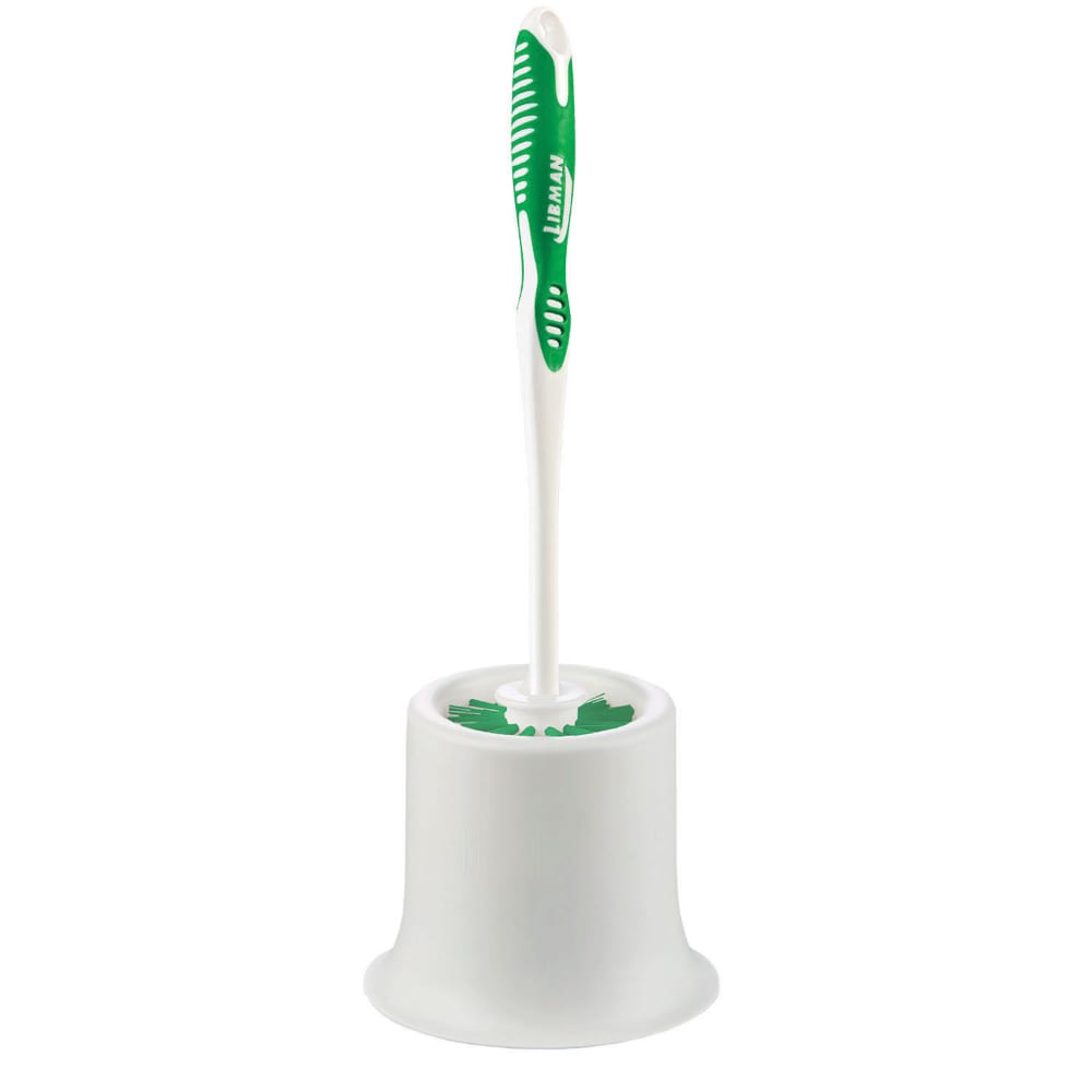 Libman® Toilet Bowl Brush and Caddy – White / Green