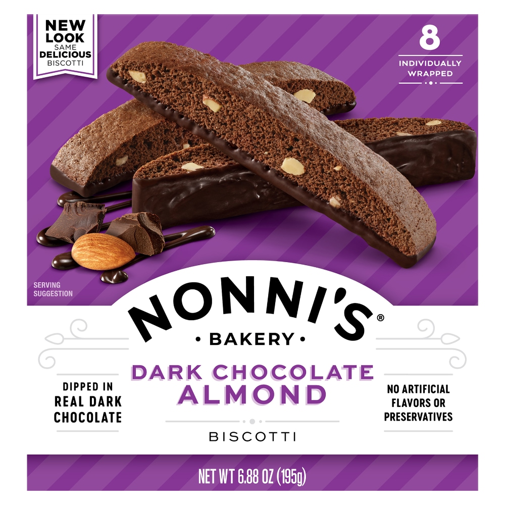 Nonni’s Dark Chocolate Almond Biscotti Cookies
