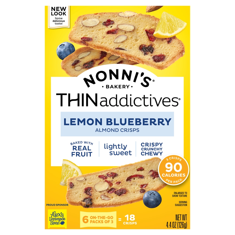 Nonni’s® Thin Addictives® Lemon Blueberry Almond Crisps