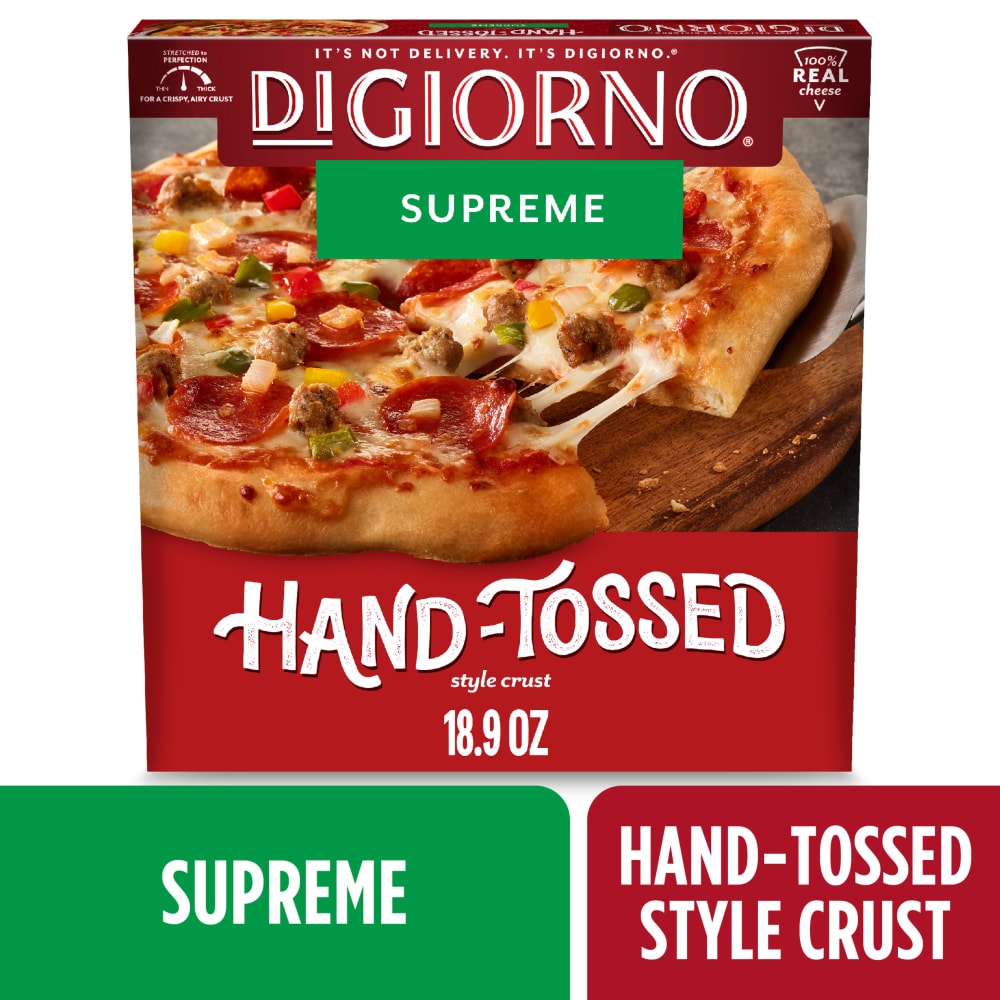 DiGiorno Frozen Pizza Supreme Pizza Hand-Tossed Style Crust