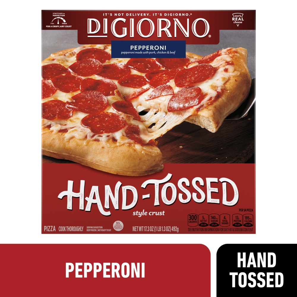 DiGiorno Frozen Pizza Pepperoni Pizza Hand-Tossed Style Crust Frozen