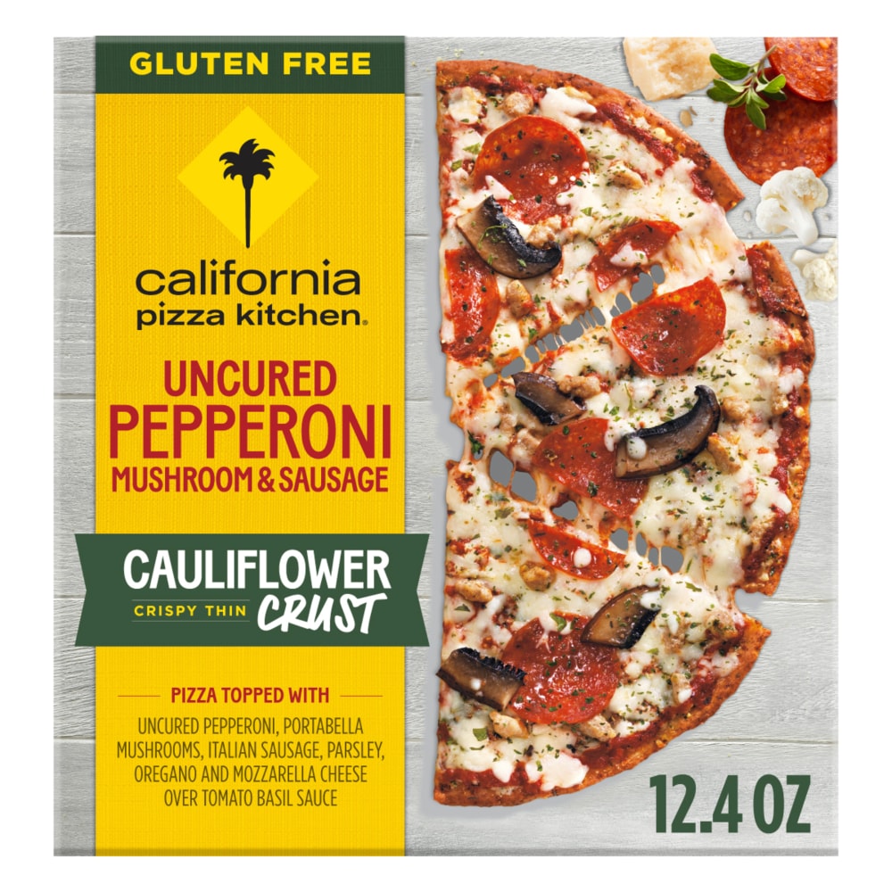 California Pizza Kitchen Uncured Pepperoni Mushroom Sausage Cauliflower Crust Frozen Pizza