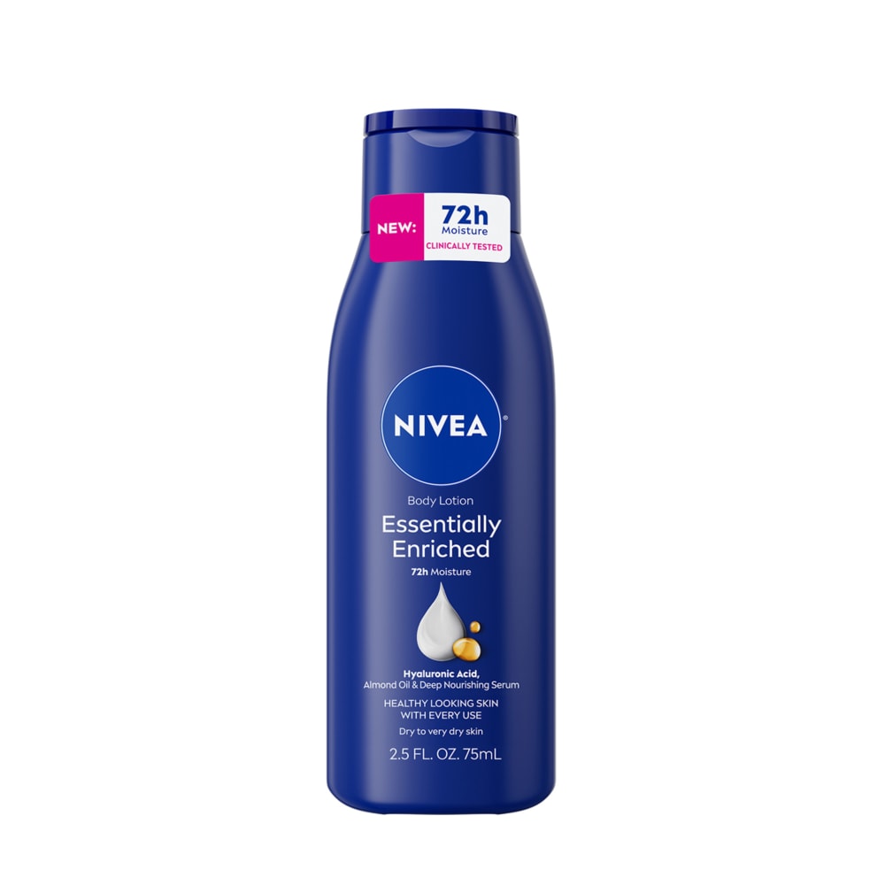 NIVEA Essentially Enriched Body Lotion for Very Dry Skin with Hyaluronic Acid and Almond Oil