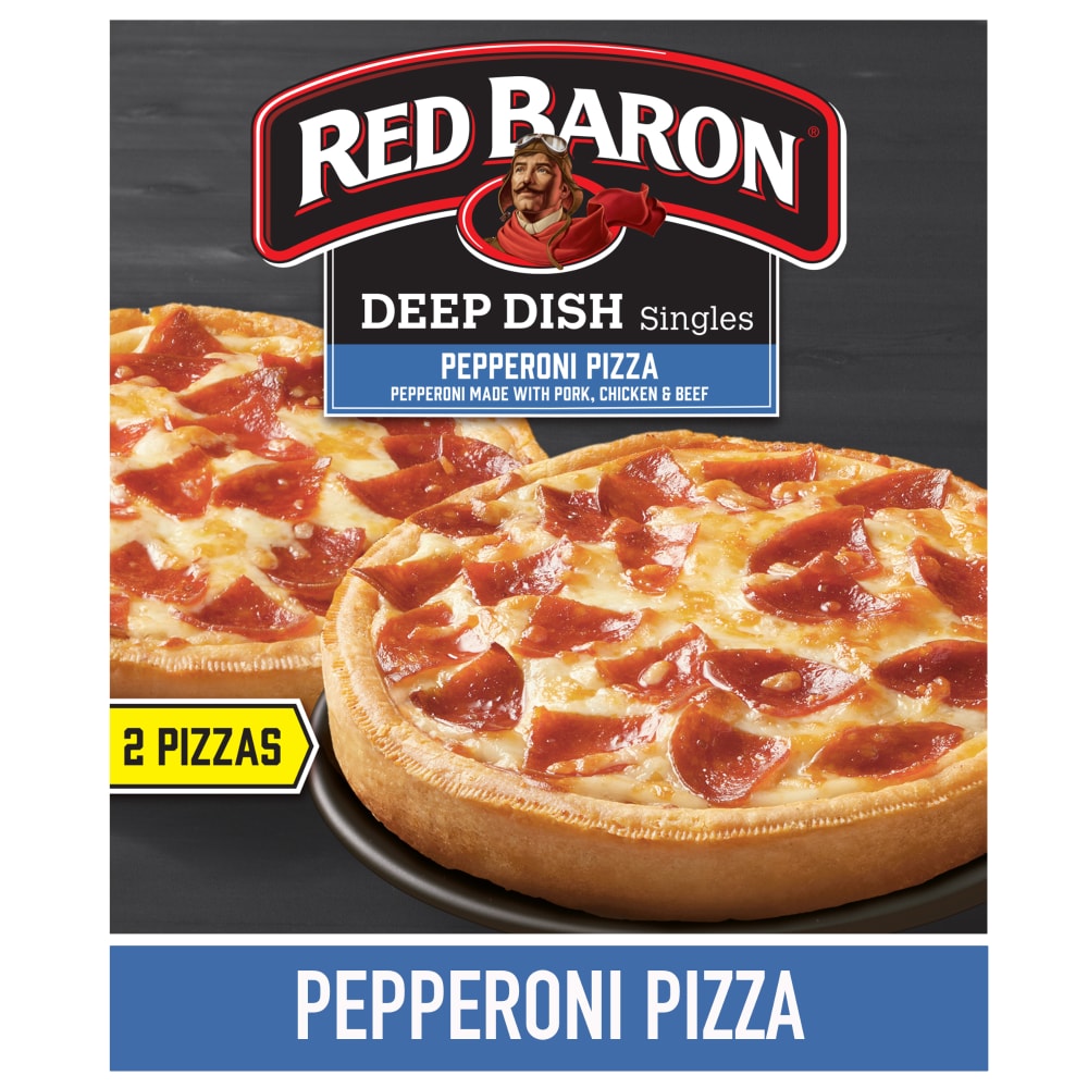 Red Baron Pepperoni Deep Dish Singles Frozen Personal Pizza