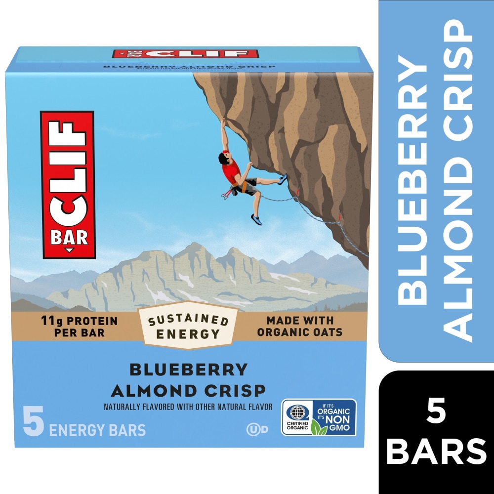 CLIF BAR Blueberry Almond Crisp Energy Protein Bars